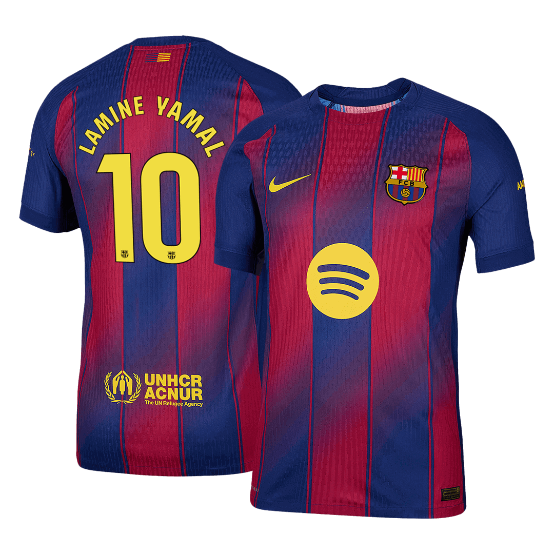 LAMINE YAMAL #10 Barcelona Home Soccer Jersey 2025/26 Player Version