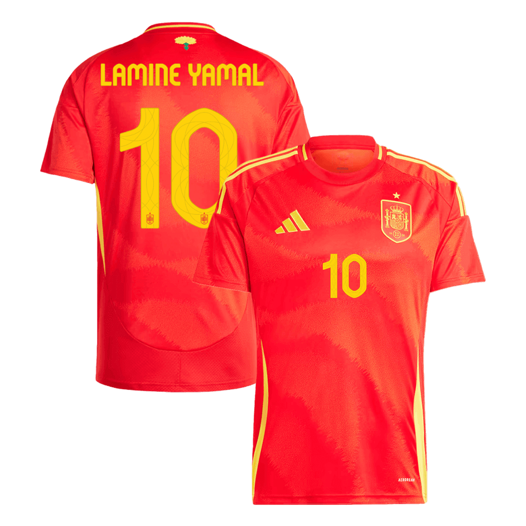 LAMINE YAMAL #10 Spain Home Soccer Jersey Euro
