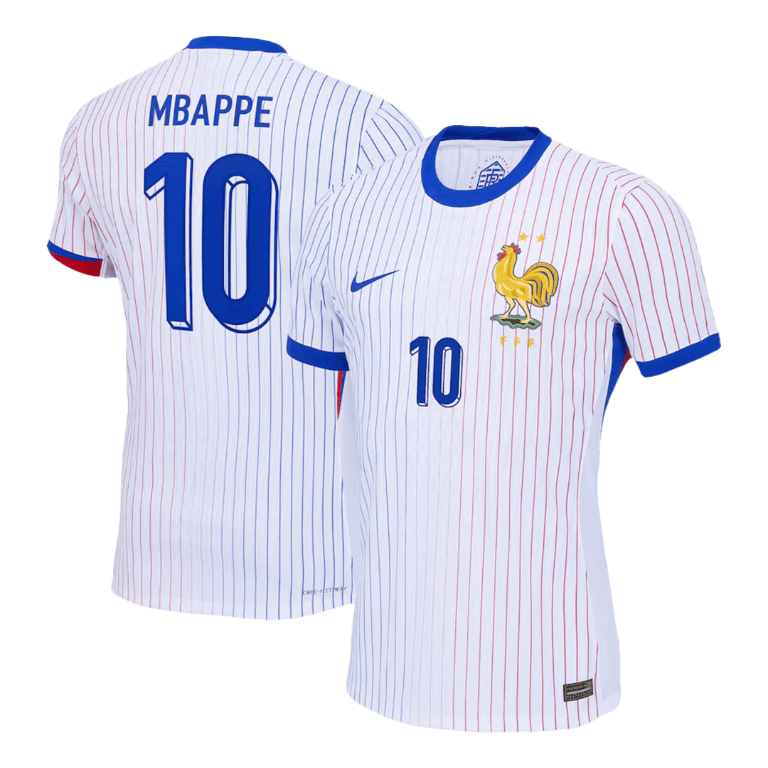 Authentic MBAPPE #10 France Away Soccer Jersey Euro