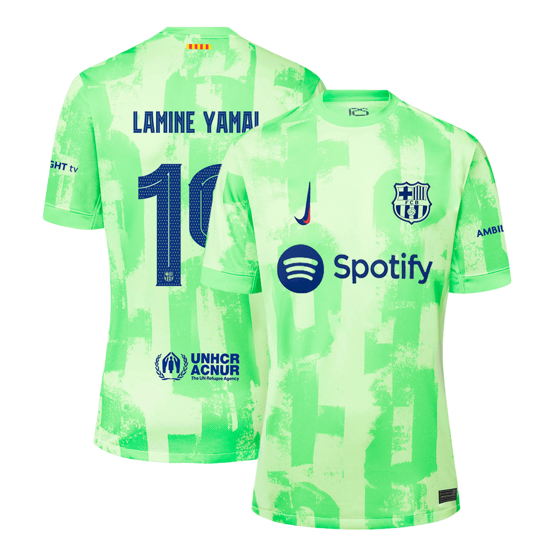 LAMINE YAMAL #19 Barcelona Third Away Soccer Jersey -UCL