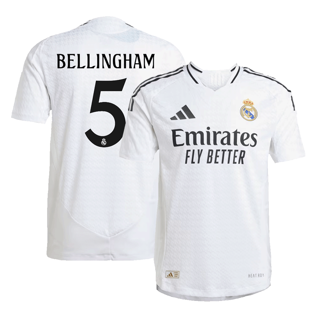 BELLINGHAM #5 Real Madrid Home Soccer Jersey Player Version