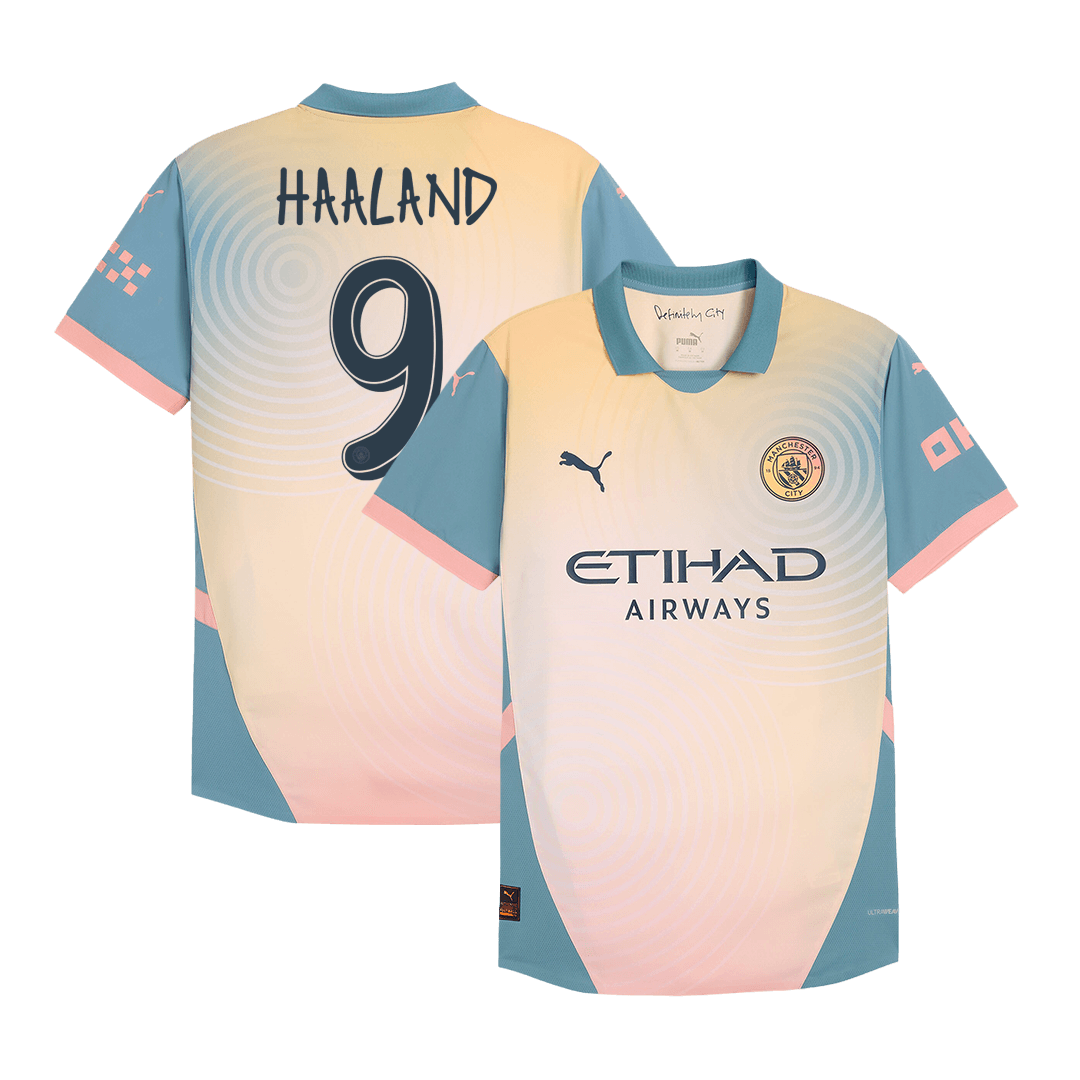 HAALAND #9 Manchester City Fourth Away Soccer Jersey Player Version