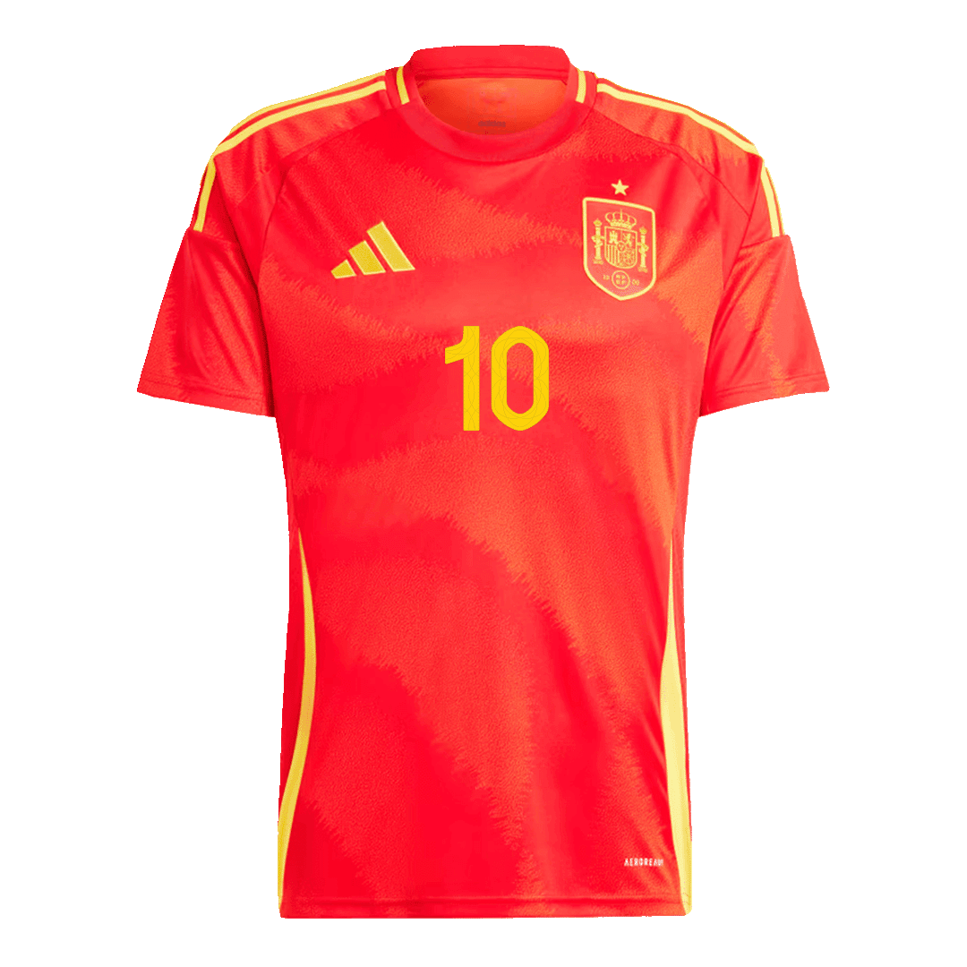 LAMINE YAMAL #10 Spain Home Soccer Jersey Euro