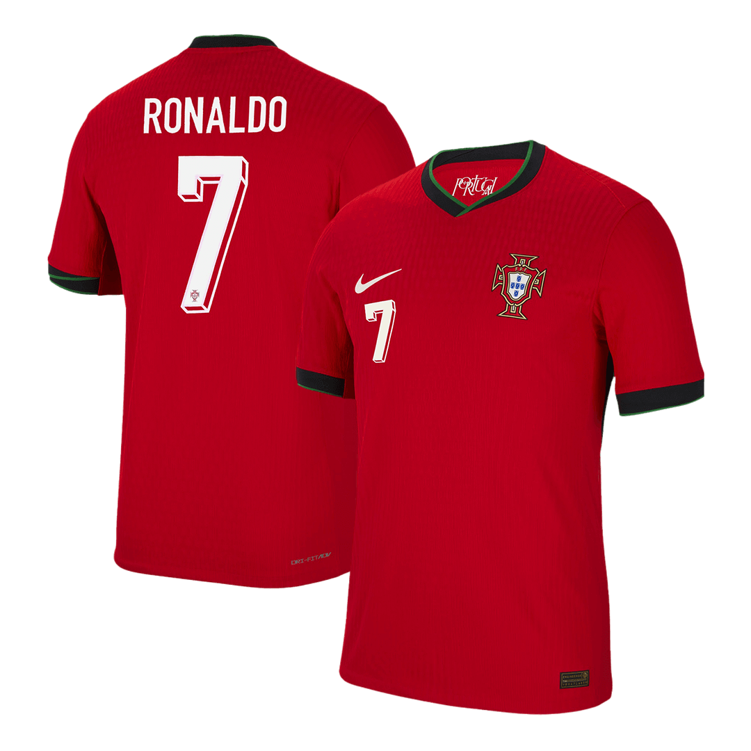 Authentic RONALDO #7 Portugal Home Soccer Jersey Euro