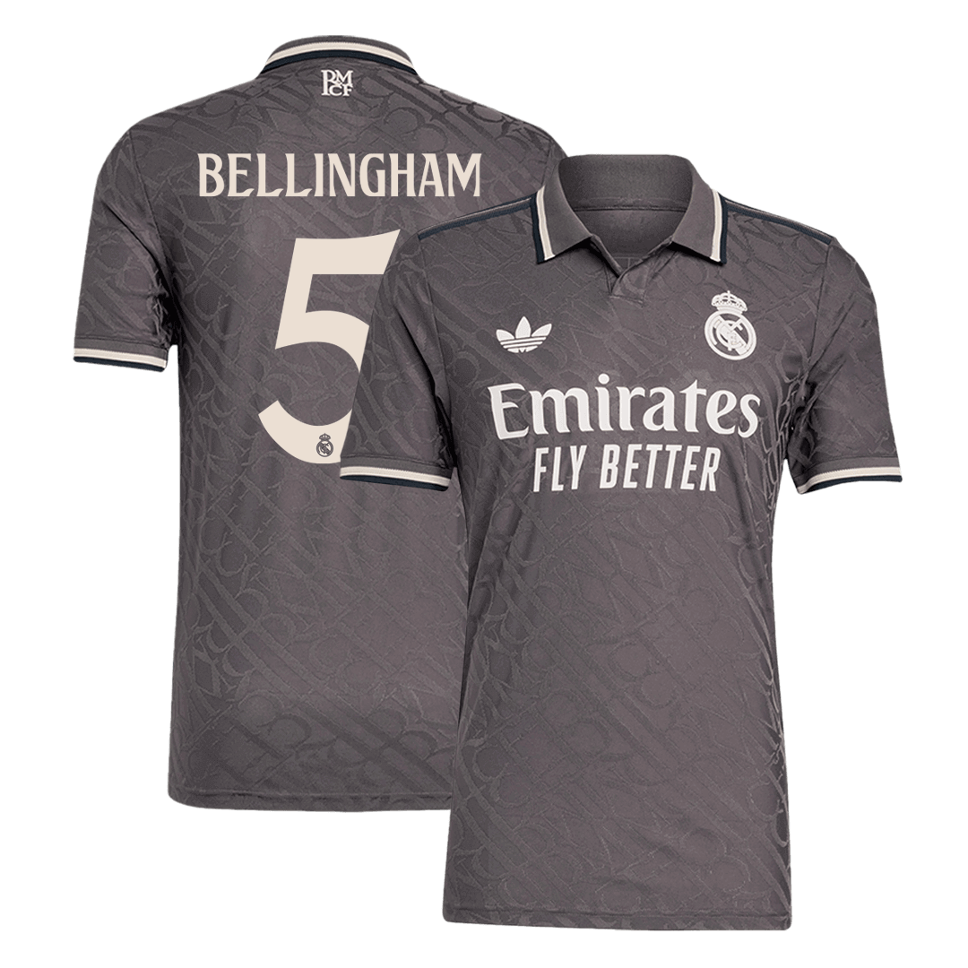BELLINGHAM #5 Real Madrid Third Away Soccer Jersey Player Version