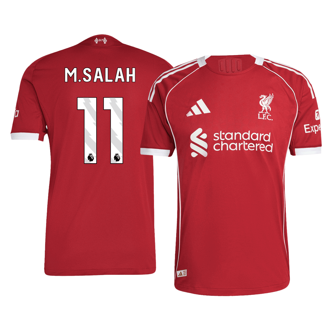 M.SALAH #11 Liverpool Home Soccer Jersey 2025/26 Player Version