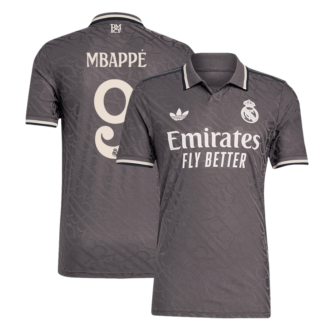 MBAPPÉ #9 Real Madrid Third Away Soccer Jersey Player Version